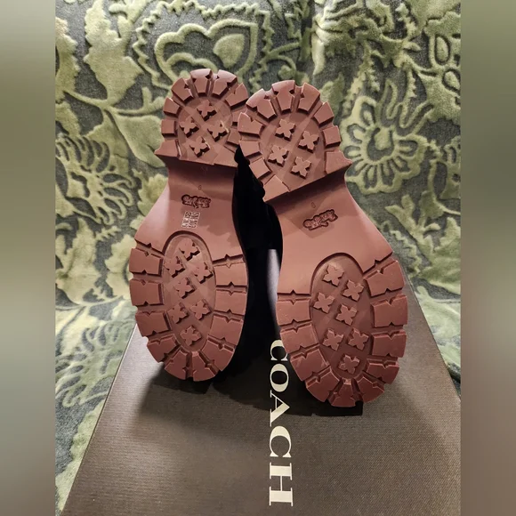 COACH Women's Alexa Leather Heeled Platform Chelsea Boots US 9 UK 7- New - Picture 4 of 8